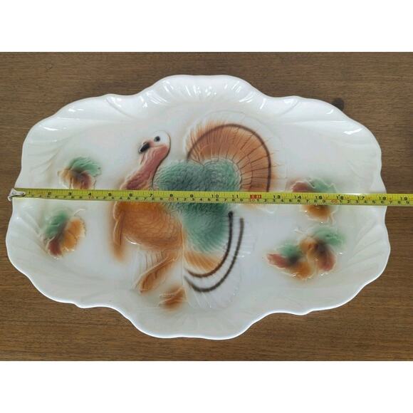 Vintage 1950s Turkey Platter Lane and Co Van Nuys CA T-40 Thanksgiving Holiday - Picture 8 of 10
